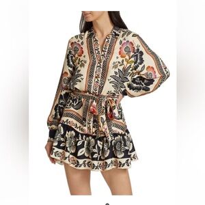 FARM RIO Tiered Floral Mini-Dress, Women’s Size Medium